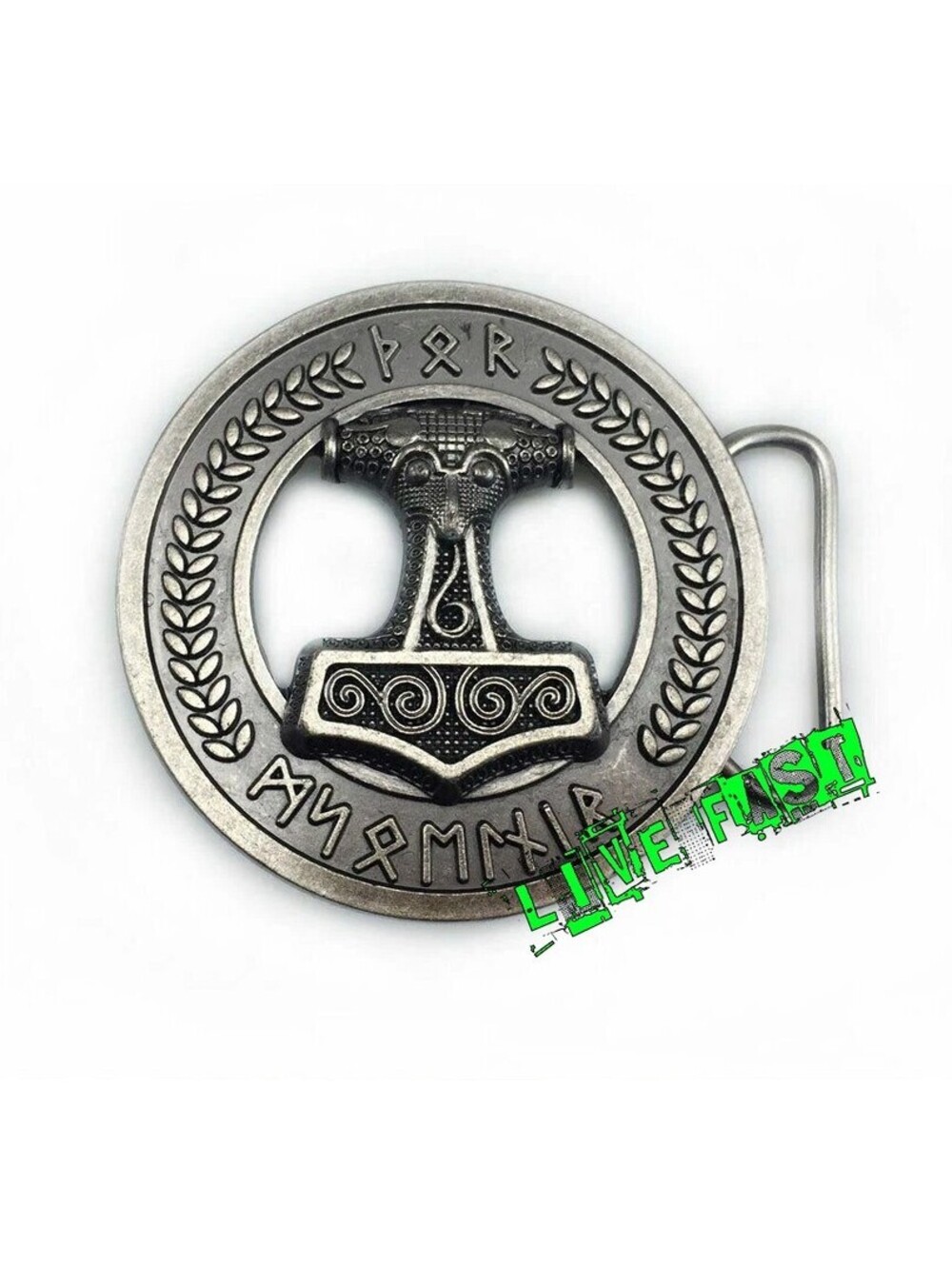 THORS HAMMER Belt Buckle Mjolnir viking jewelry nordic runes asatru norse odin